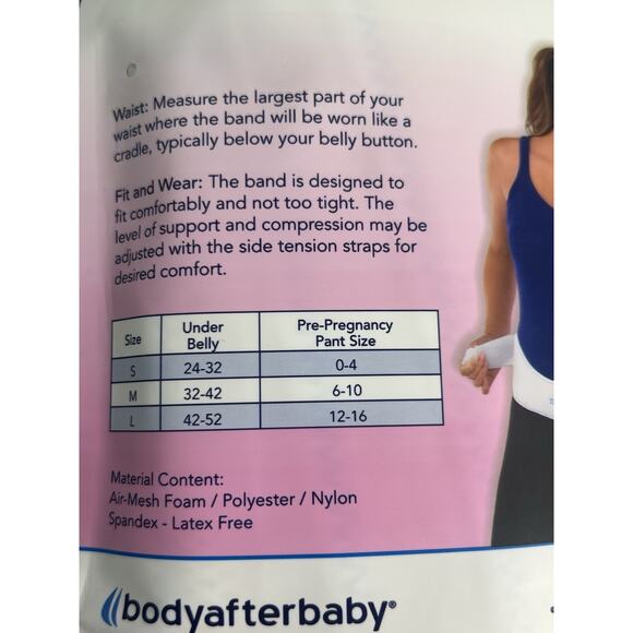 Body After Baby Motherload Maternity Belly Support Belt L White Relieves Pain - Picture 9 of 10